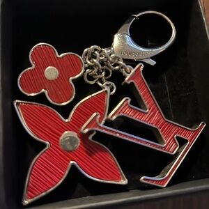 Louis Vuitton Red Epi bag charm